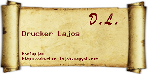Drucker Lajos névjegykártya